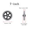 BDBLFLTZ 2-Piece 7-Inch Replacement Walker Wheels with 2 Axles, Gray view 2