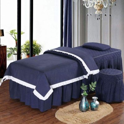 4-Piece Massage Table Sheet Set with Face Rest Hole