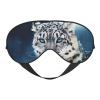 Blue-Eyed Snow Leopard Eye Mask, Double-Sided, Soft, Blackout view 1