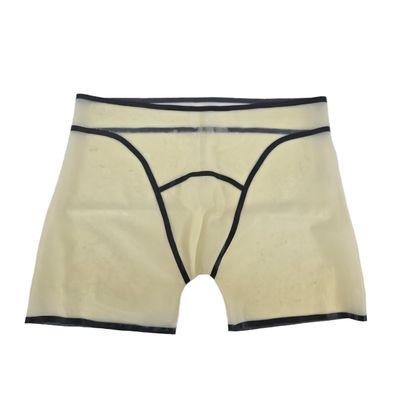 Transparent Latex Shorts with Black Trim, Size XL