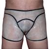 Transparent Latex Shorts with Black Trim, Size XL view 2