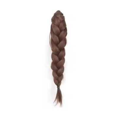 18-Inch Synthetic Fishtail-Braid Ponytail Extension with Claw Clip, Light Brown
