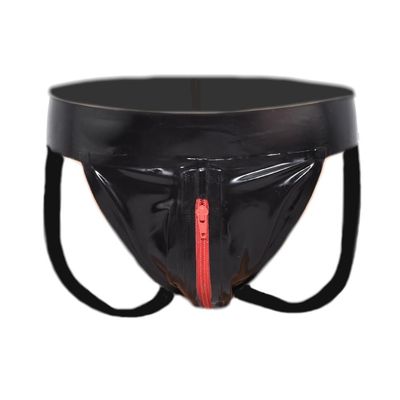 Latex Jockstrap with Zipper, 0.4 mm, Size L
