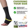 NEOtech Care Ankle Support – Knitted Bamboo Fiber, Medium Compression, Right or Left, Black, 1 Unit, Size M view 2