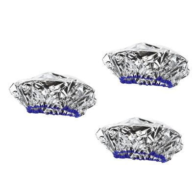 TOVINANNA 3-Pack Self-Heating Aluminum Foil Hair Caps for Deep Conditioning