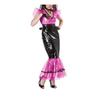 YGZHANYUOKU Transparent Black PVC Dress, Patchwork Gothic Bodycon Dress, Deep V-Neck Ruffle Dress, Privacy Party, Customizable, Pink, 4XL view 1