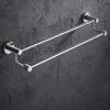 Wall-Mounted Towel Rack Bars, Double-Bar Towel Holder in Multiple Sizes, Stainless Steel Towel Rack with Polished Surface for Bathroom and Kitchen, Round Towel Rack (Size: 90 view 1
