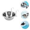 Hanging Stainless Steel Dog Bowls for Crates, 2-Piece Set, Silver view 4