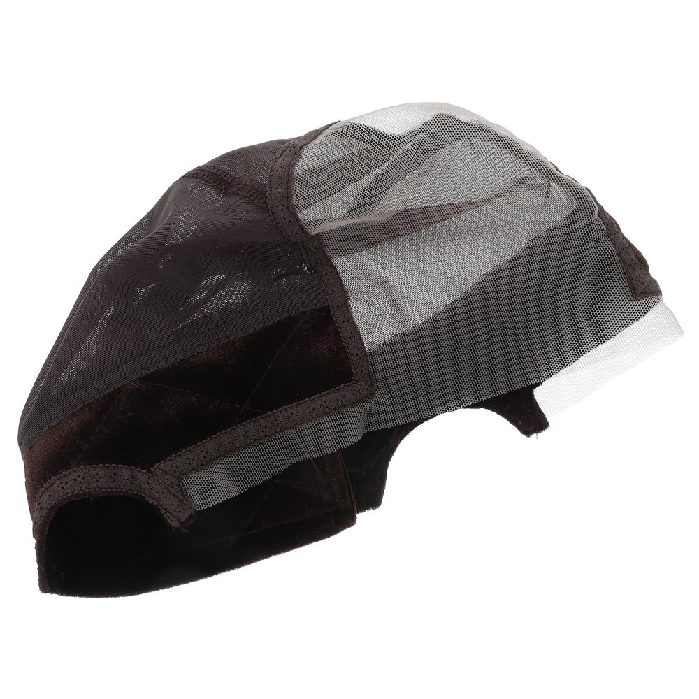 FRCOLOR U-Shaped Lace Wig Cap with Double-Sided Velvet and Adjustable Straps, Breathable and Comfortable, Brown