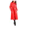 YGZHANYUANOKU Wetlook PVC Faux-Leather Trench Coat Dress for Women, Light Brown, L view 2