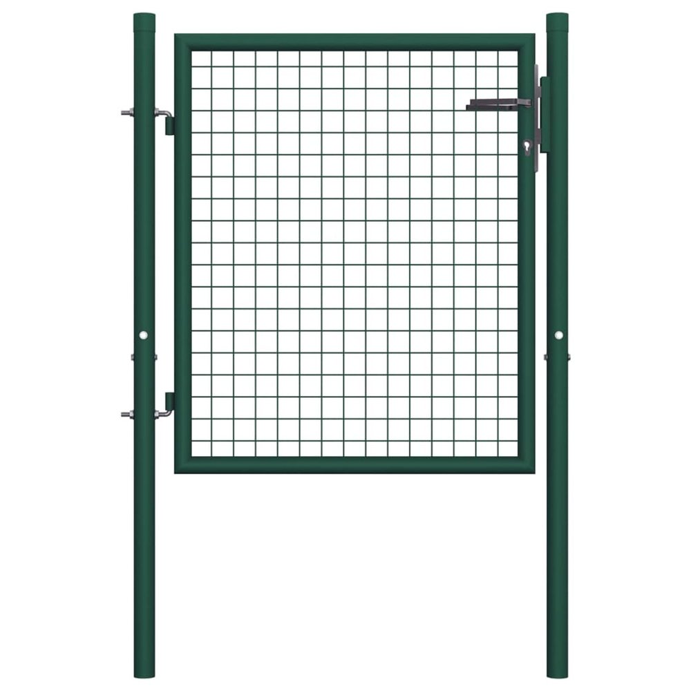 Homgoday Steel Garden Gate 100 x 75 cm, Green