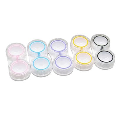15-Pack Double Contact Lens Cases, Transparent PP Storage