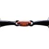 KXWDKJ Horse Bit, Black Steel Ring, Double-Jointed Copper Mouthpiece with Elliptical Links, for Training and Riding (Black, 10.5 cm) view 3