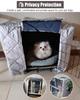 Dog Crate Cover for Indoor and Outdoor Use with Roll-Up Door and Window, Breathable Privacy Cover, Insulating and Light-Blocking view 4