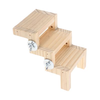 BESPORTBLE Climbing Ladder for Parrot Cages, Wooden Bird Ladder with Rest Platform, Toys, and Z-Shaped Design