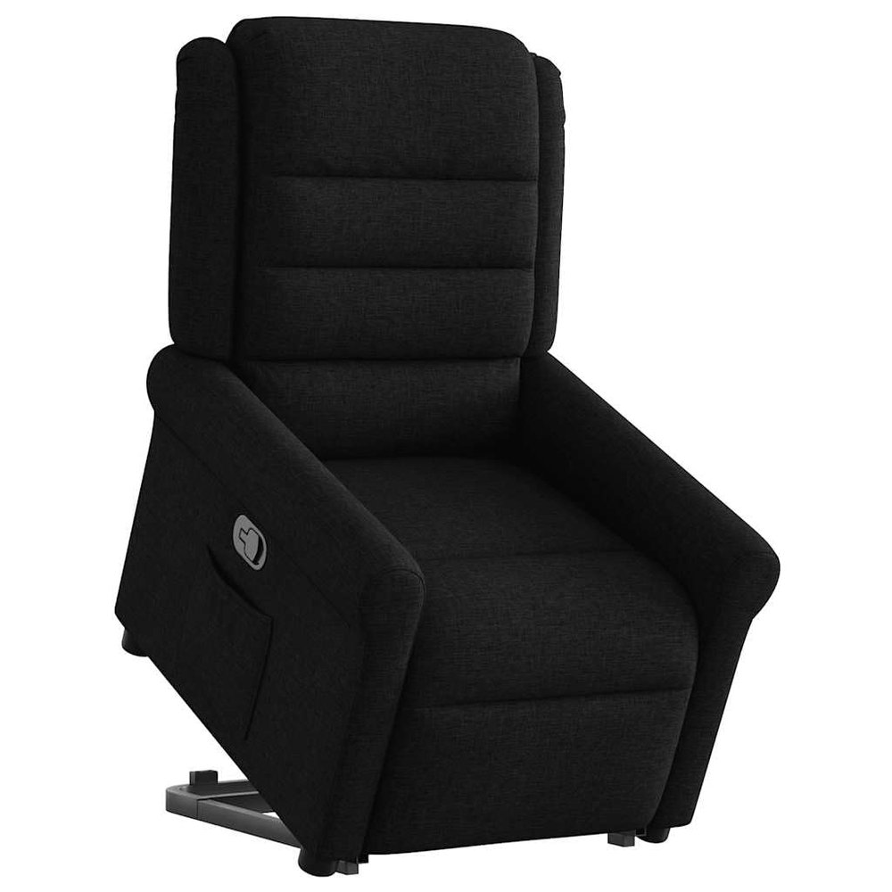 vidaXL Power Lift Recliner Black Fabric