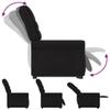 vidaXL Power Lift Recliner Black Fabric view 3