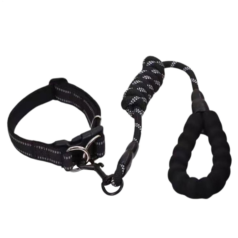 Reflective Dog Collar - Durable Adjustable Collar with Leash