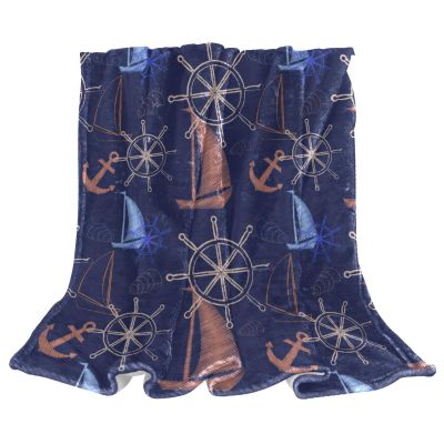 Boat Cozy Throw Blanket, Warm, Soft, Fluffy Microfiber Fleece, 150 x 100 cm