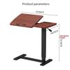 Adjustable Pneumatic Rolling Overbed Table with Tilting Top view 3