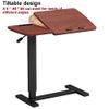 Adjustable Pneumatic Rolling Overbed Table with Tilting Top view 4