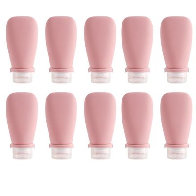 Muuoeou Pink 90 ml Silicone Refillable Squeeze Bottle
