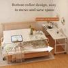 Height-Adjustable Overbed Table with Wheels view 3