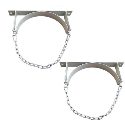 HWDNQGH Oxygen Cylinder Storage Rack, Wall Mount for Steel Cylinders, 2-Pack with Screws and Safety Chain for 40-Liter Cylinders
