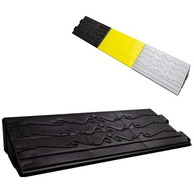 HHNDVZ Curb Ramp for 3–6.5 cm Thresholds, Portable Lightweight Wheelchair Ramp, 25 × 12 × 5.5 cm