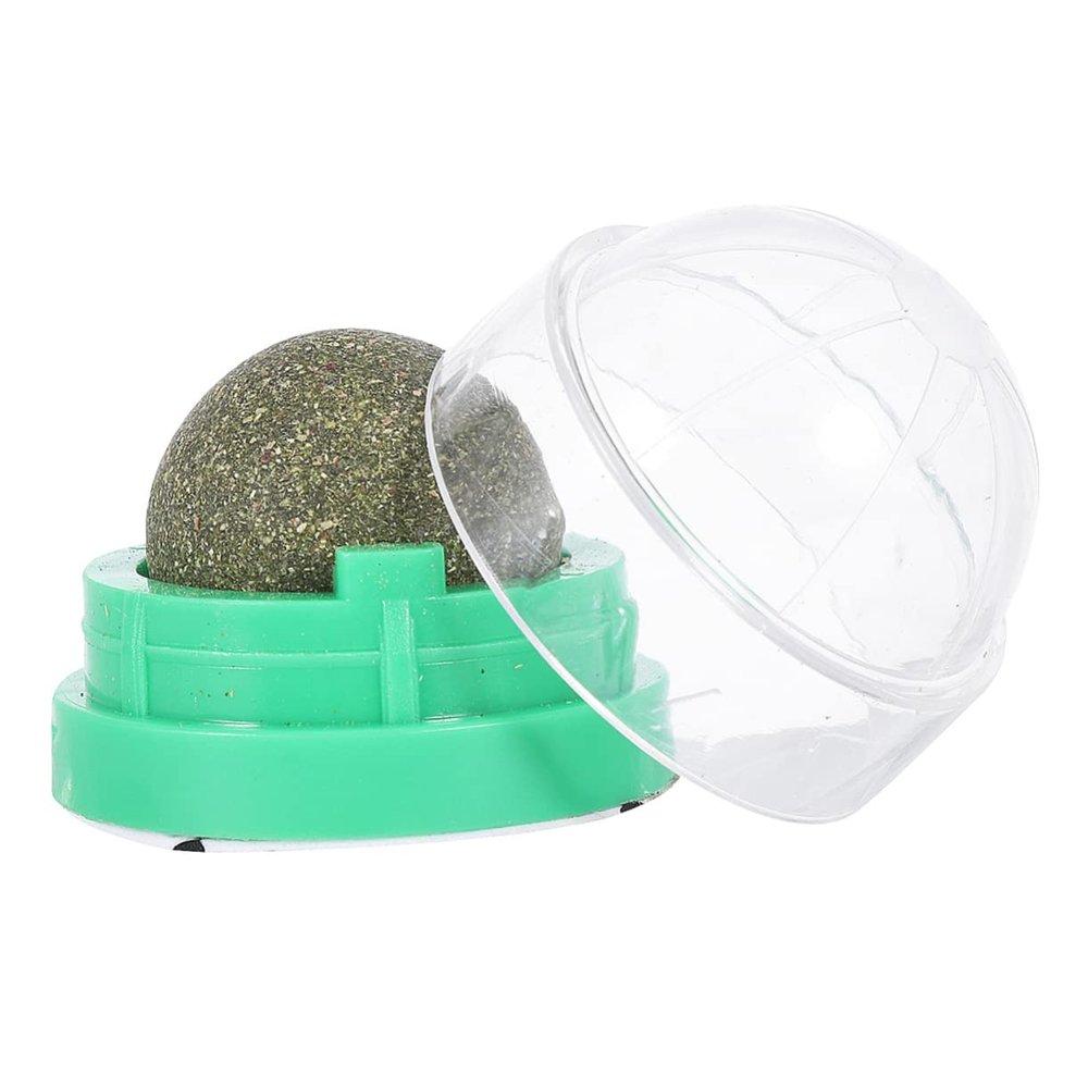 Happyyami Rotatable Plastic Mint Lick Ball Cat Toy