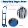 HWDNQGH Oxygen Cylinder Storage Rack and Cart, 95/110 cm, with Safety Chains view 3