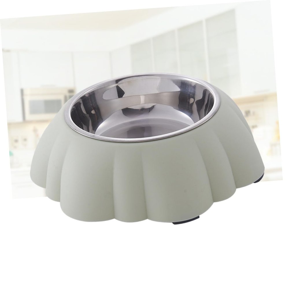 Light Green Non-Slip Stainless Steel Pet Bowl