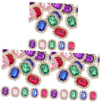 COLLBATH 3 Sets Rhinestone Shoe Charms for Sneakers, Decorative Shoe Clips, 20 Pieces x 3