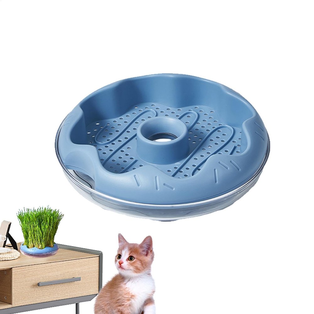 Donut-Shaped Cat Grass Planter