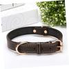 Adjustable Dog Collar with D-Ring and Studs, Size L view 2