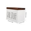 Warmhm Wooden Storage Box for Feminine Hygiene Products with Lid view 2