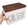 Warmhm Wooden Storage Box for Feminine Hygiene Products with Lid view 3