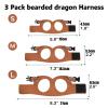 Adjustable Escape-Resistant Lizard Harness Set with Leash, 3-Pack view 2