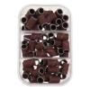 Nail Sanding Bands, 1 Box, Brown Resin Emery Fabric view 1