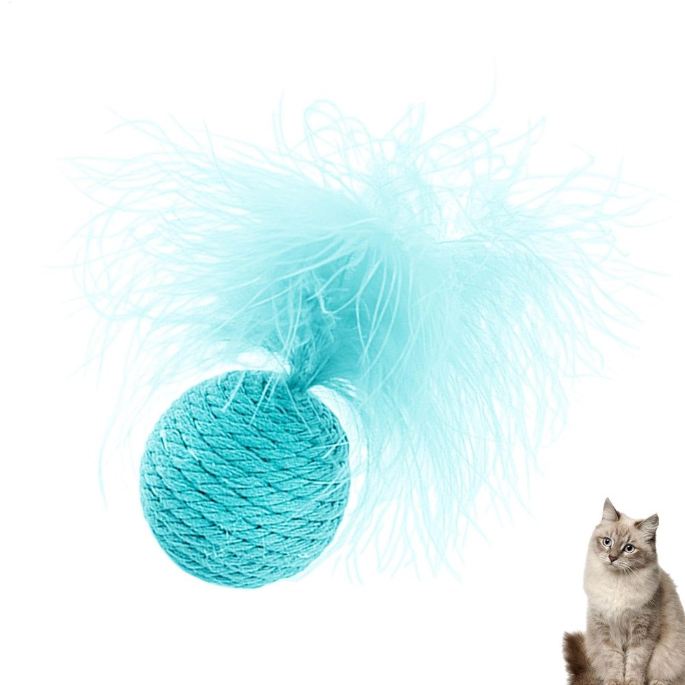 Cat Ball with Feather