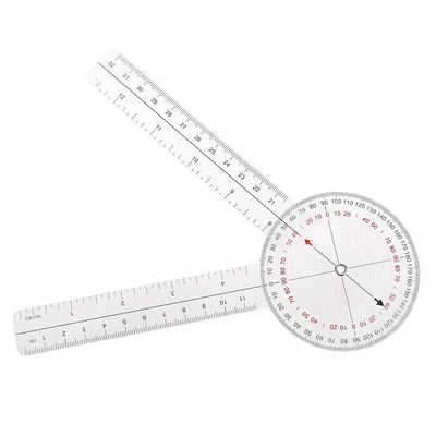 BOGEEL Goniometer, 30.5 cm, Orthopedic Ruler, 360°, Plastic