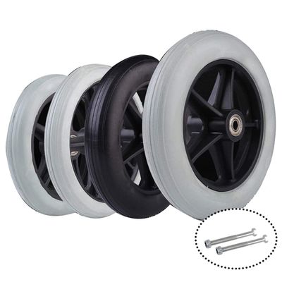 Wheelchair Swivel Wheels, 2-Piece Set, Gray, 15 cm/6 in Narrow