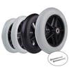 Wheelchair Swivel Wheels, 2-Piece Set, Gray, 15 cm/6 in Narrow view 1