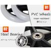 Wheelchair Swivel Wheels, 2-Piece Set, Gray, 15 cm/6 in Narrow view 3