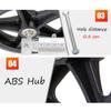 Wheelchair Swivel Wheels, 2-Piece Set, Gray, 15 cm/6 in Narrow view 4