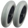 Wheelchair Replacement Front Wheels, PU Solid Tires, 8 mm Bearing (6 in/15 cm) view 1
