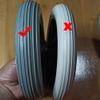 Wheelchair Replacement Front Wheels, PU Solid Tires, 8 mm Bearing (6 in/15 cm) view 2