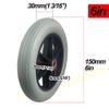 Wheelchair Replacement Front Wheels, PU Solid Tires, 8 mm Bearing (6 in/15 cm) view 3