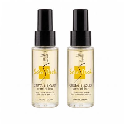 SETA PACK Hair Oil, Flaxseed Oil, Liquid Crystals for Hair, Restorative with Omega-3, Almond and Apricot Oil for Damaged, Dry and Frizzy Hair (2-Pack)