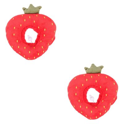 COLLBATH 2-Pack Soft Fruit-Pattern Cat Recovery Collars